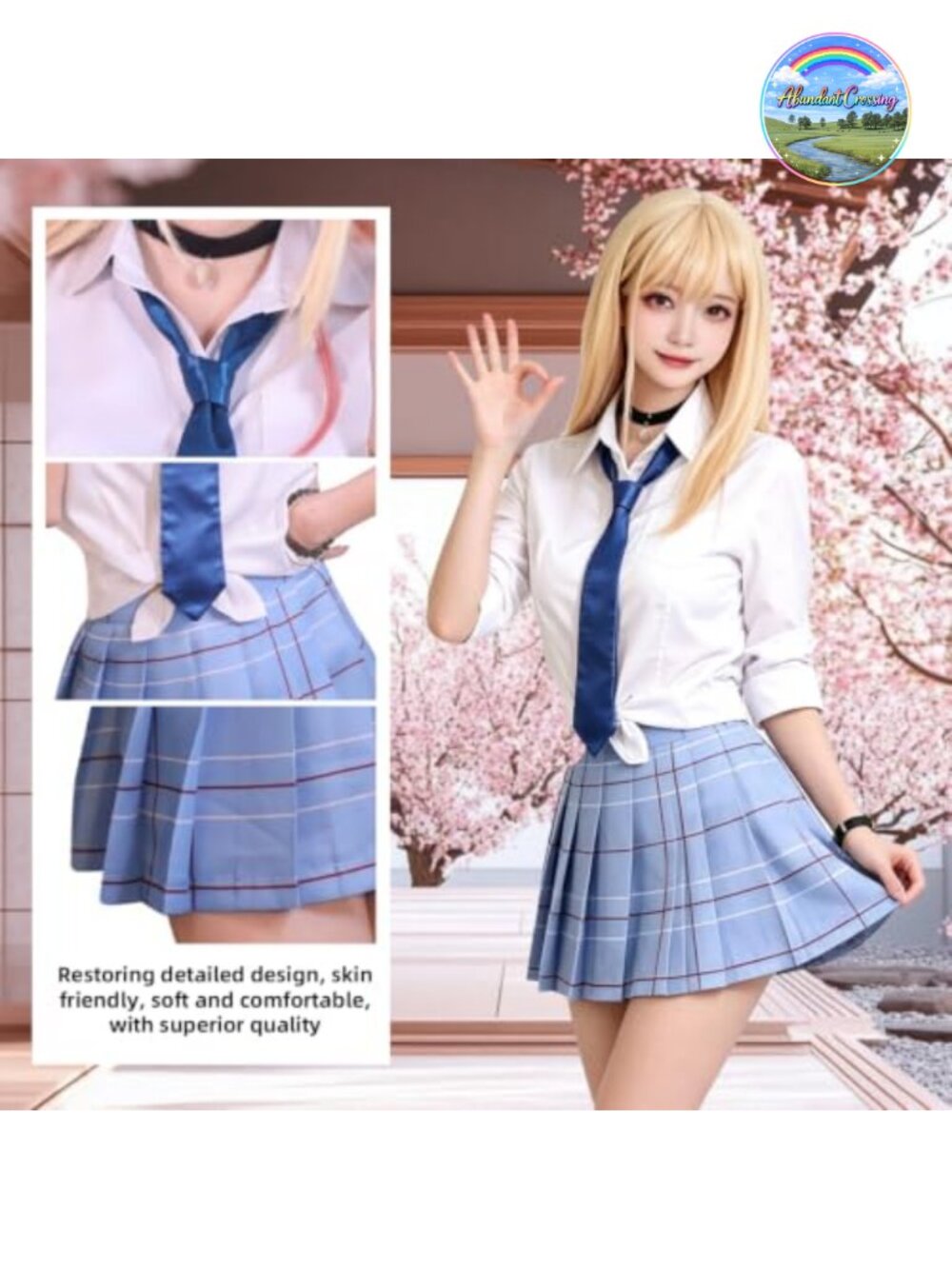 Roocnie Womens Japanese School Uniform Cosplay Costume - Picture 3 of 5